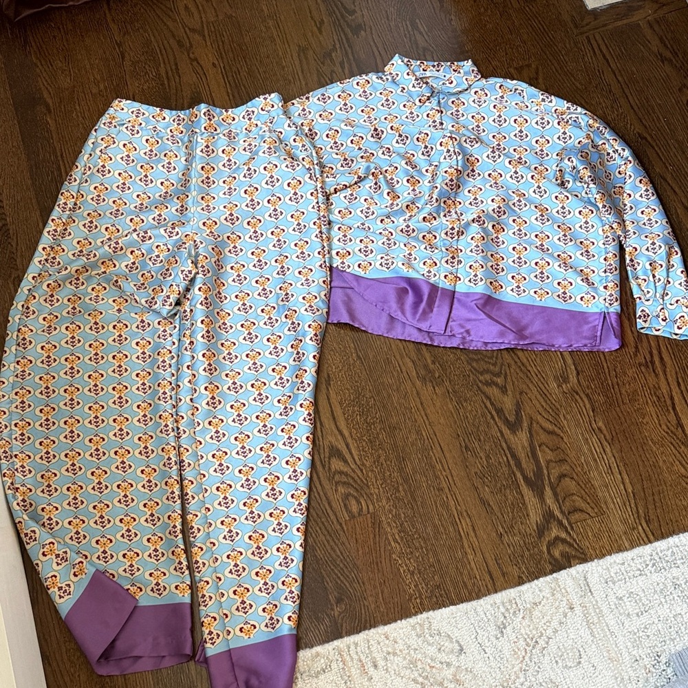 matching set with Purple Trim size small